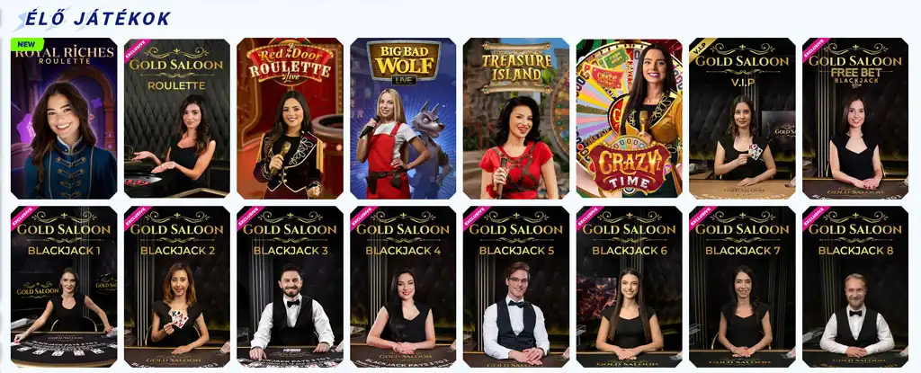 Sportaza Casino, élő kaszinó játékok, live casino
