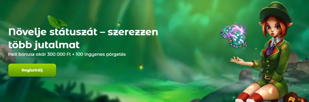 nyerőgép keretében használható, ahol a pörgetések értéke 50 Ft.