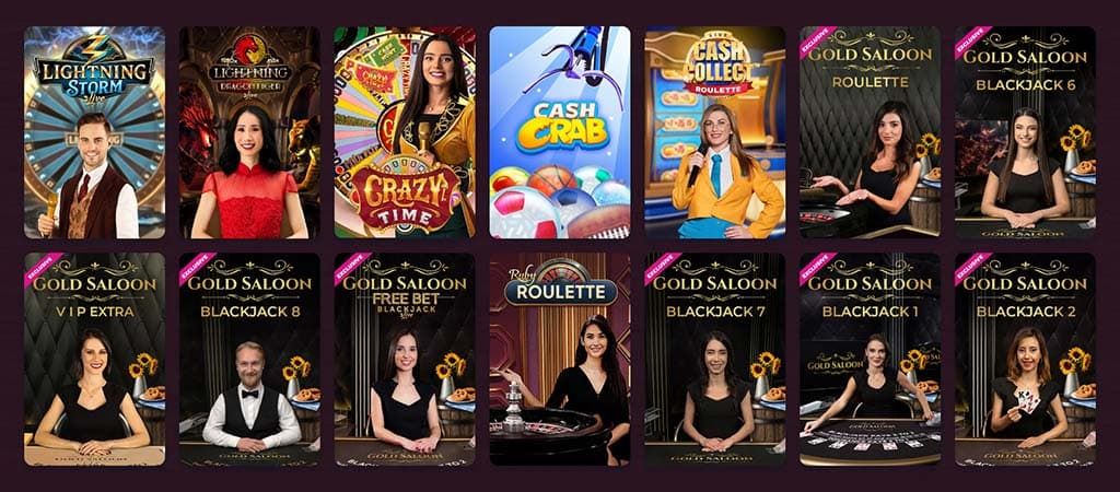 Élő játékok, élő kaszinó, live casino