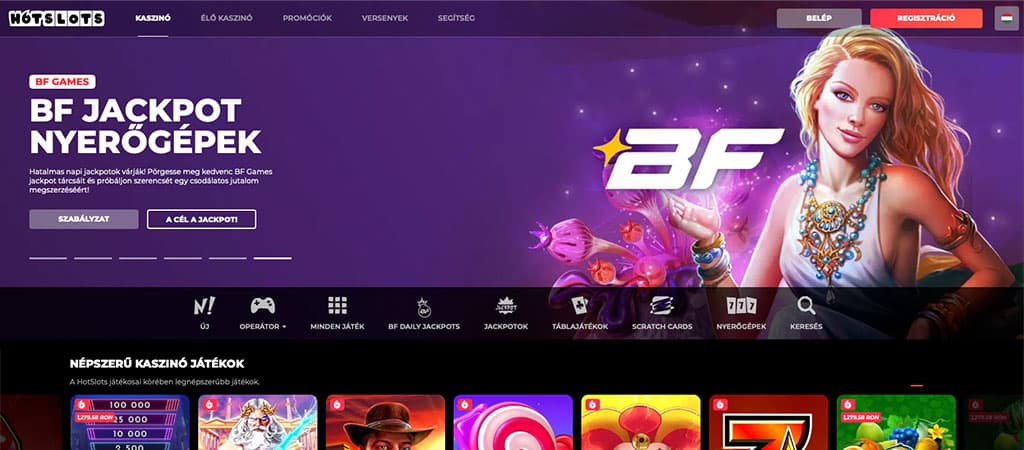 HotSlots Casino, promóciók, BF Jackpot